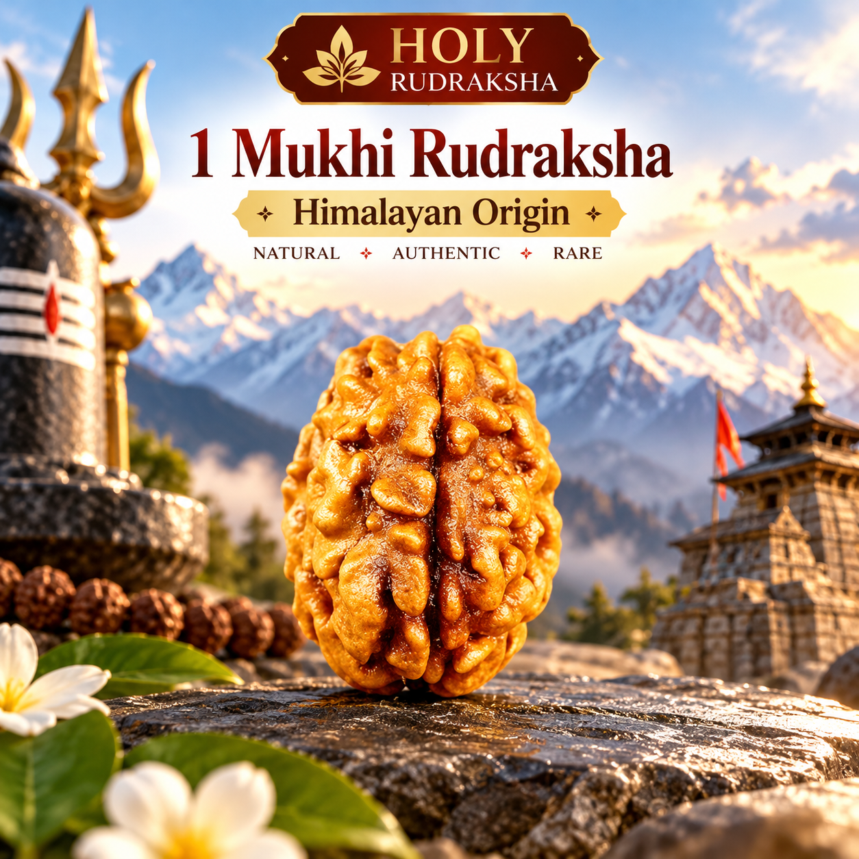 Holy Rudraksha 1 Mukhi Rudraksha – Himalaya Origin | Natural & Certified