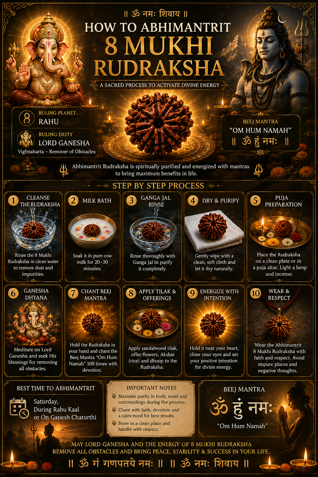 Holy Rudraksha 8 Mukhi Rudraksha ā Nepal Origin | Natural & Certified view 4